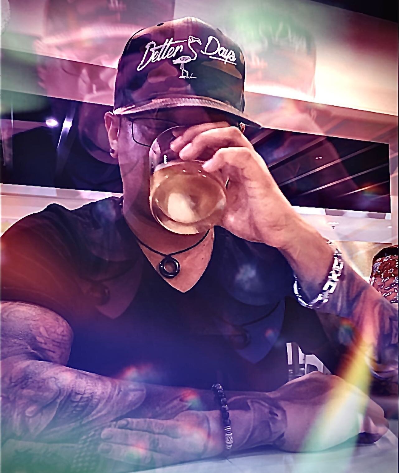 Enjoying some fancy scotch courtesy of the @rum_bassador while rocking my @betterdays305 swag&hellip;
.
.
.
#jokerbartender #bestintheworldatwhatido #Style #Lifestyle #bestcocktails #barartist #drinkingnight #drinkstagram #freshingredie
nts #chilledw