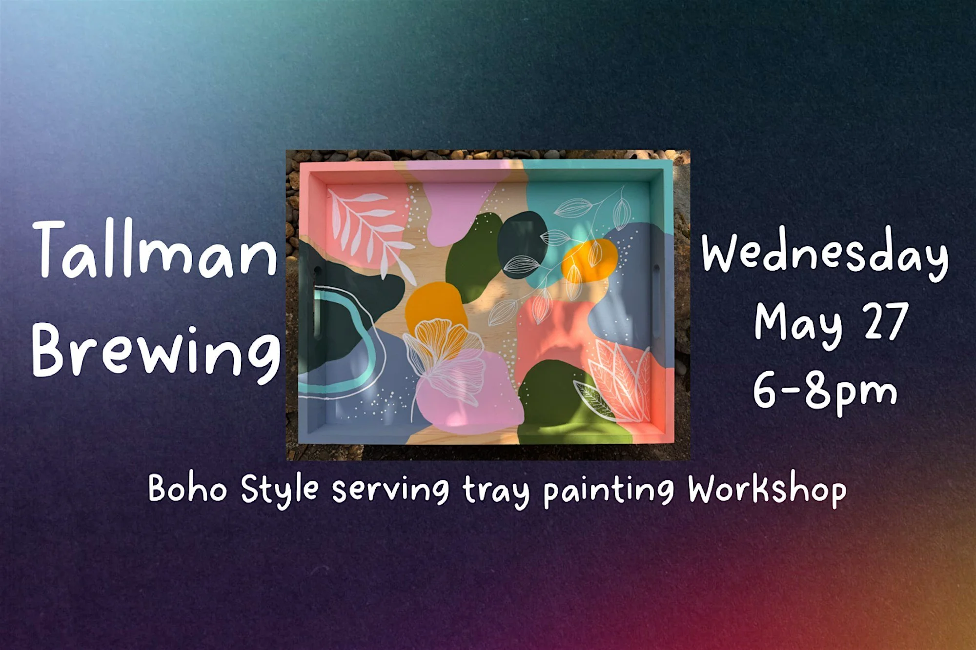 Serving Tray Painting Workshop at Tallman Brewing