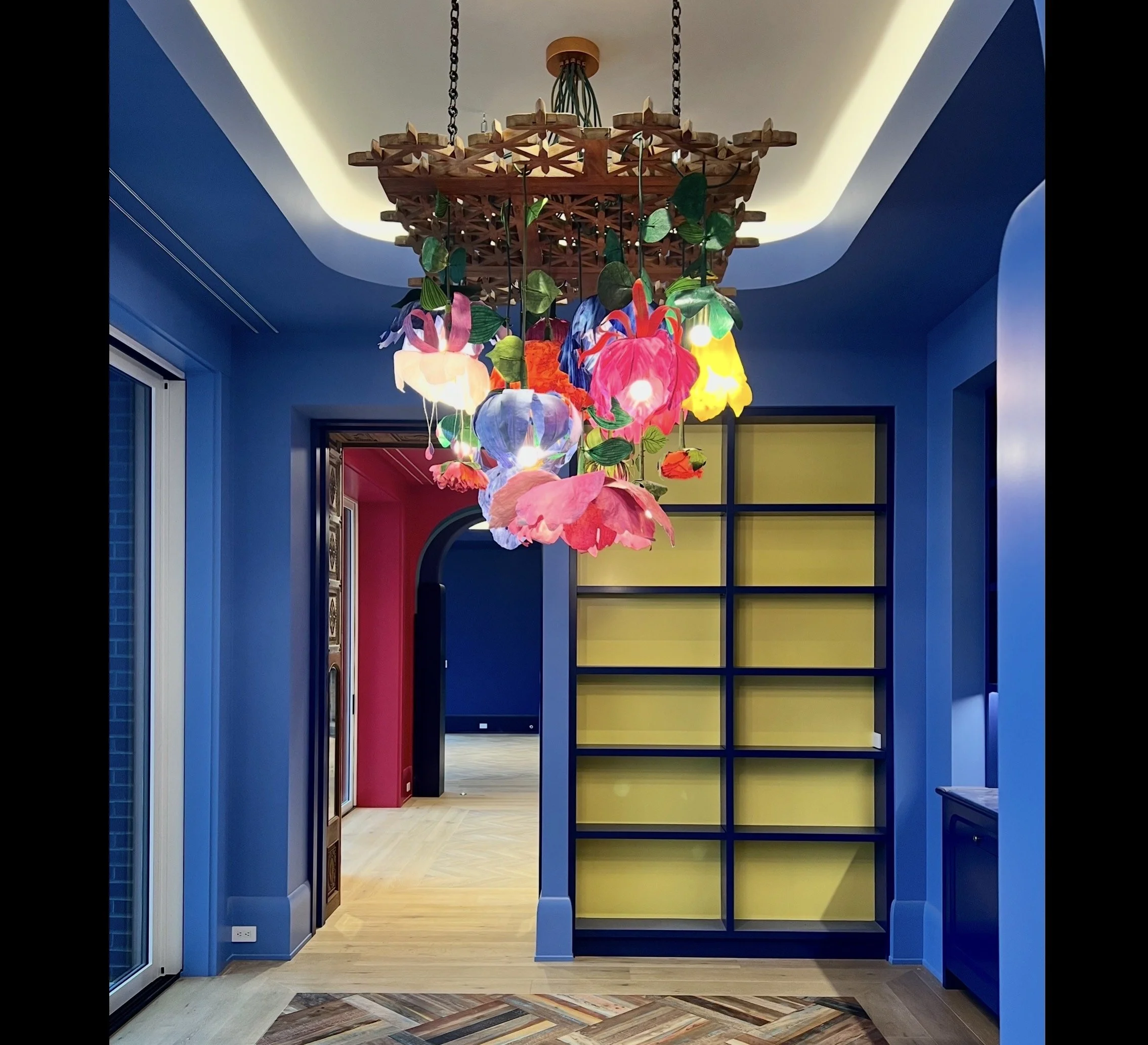 Paper Flower Chandelier Commission 
