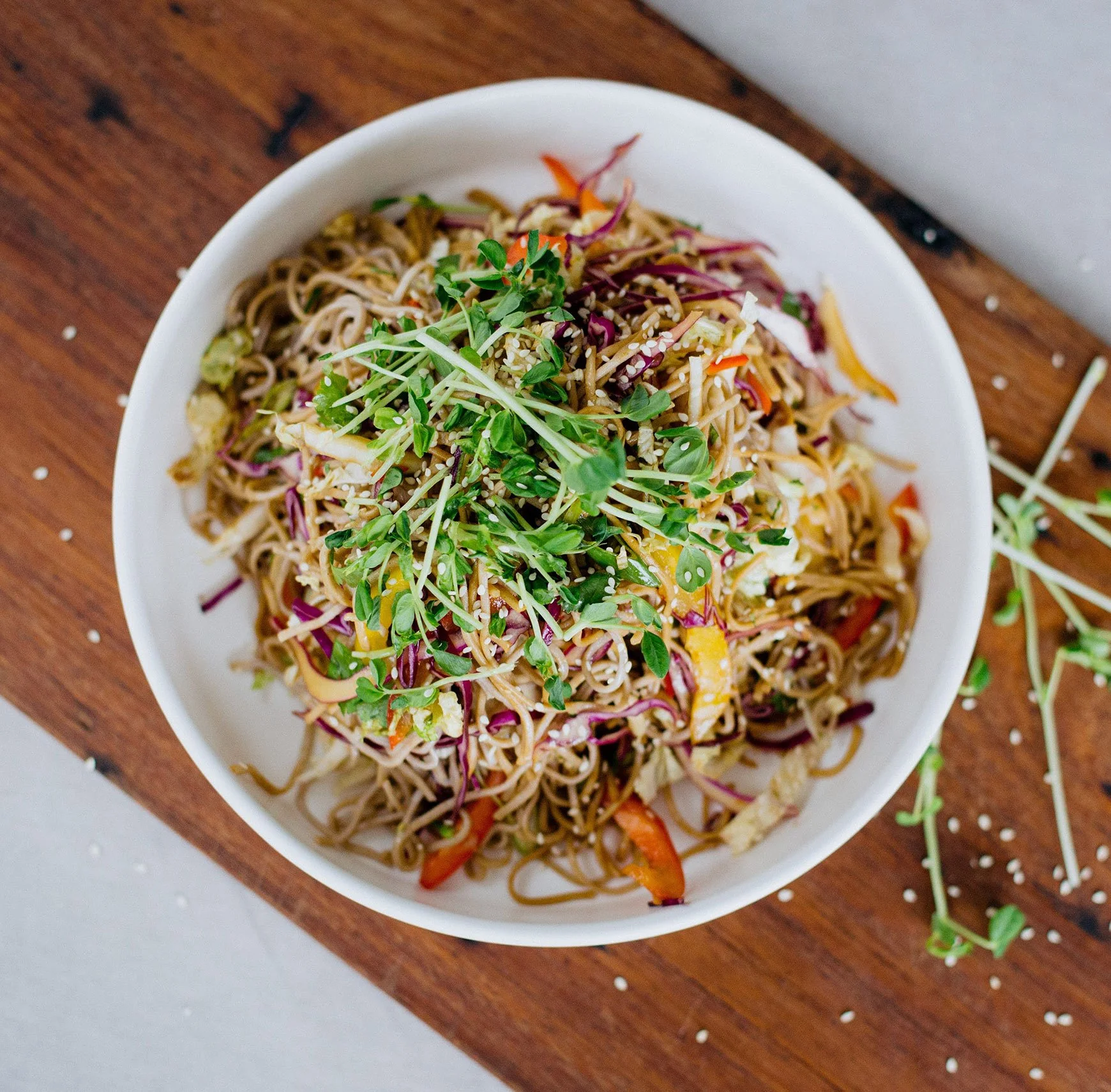 Mains – Soba noodle and miso glazed tofu salad - (serves 2)