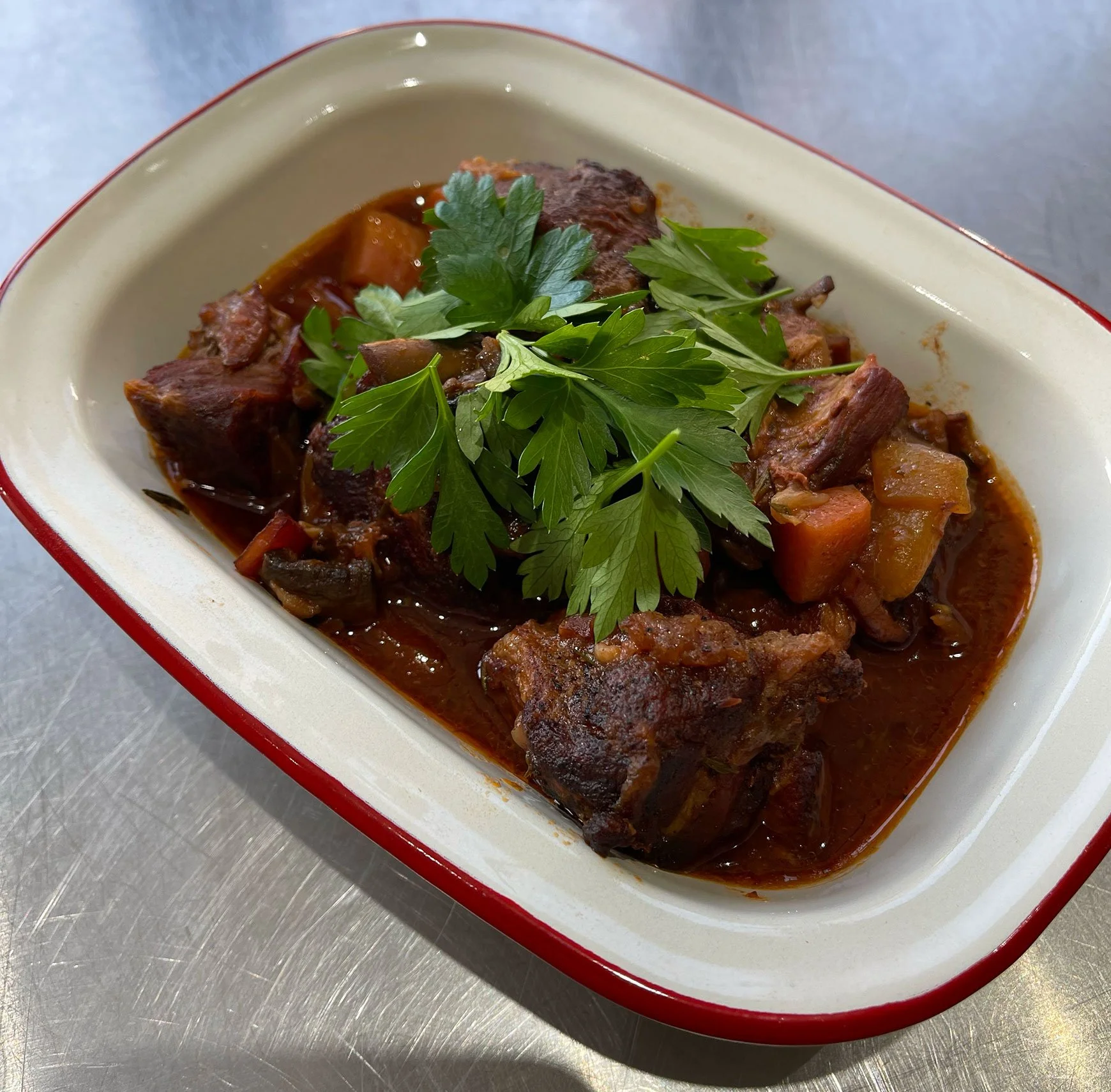 Mains - Beef Burgundy and potato (serves 2)