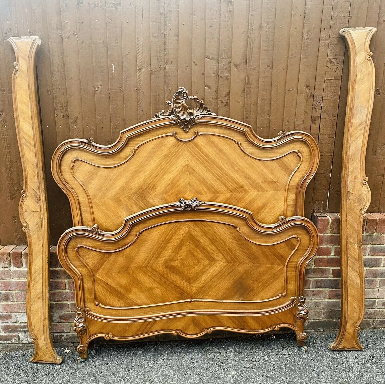 FRENCH 19th CENTURY ROCOCO DOUBLE BEDFRAME — Hill's Antiques