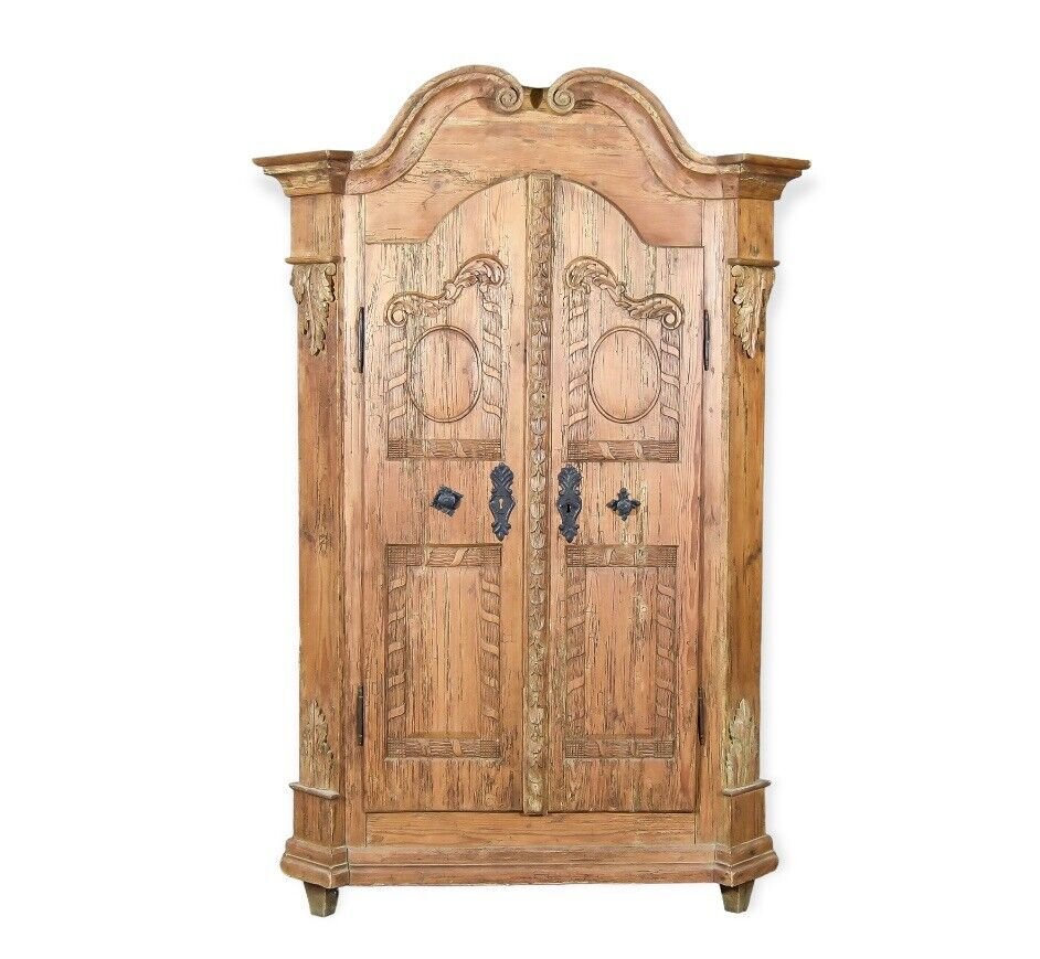 French Antique Pine Armoire