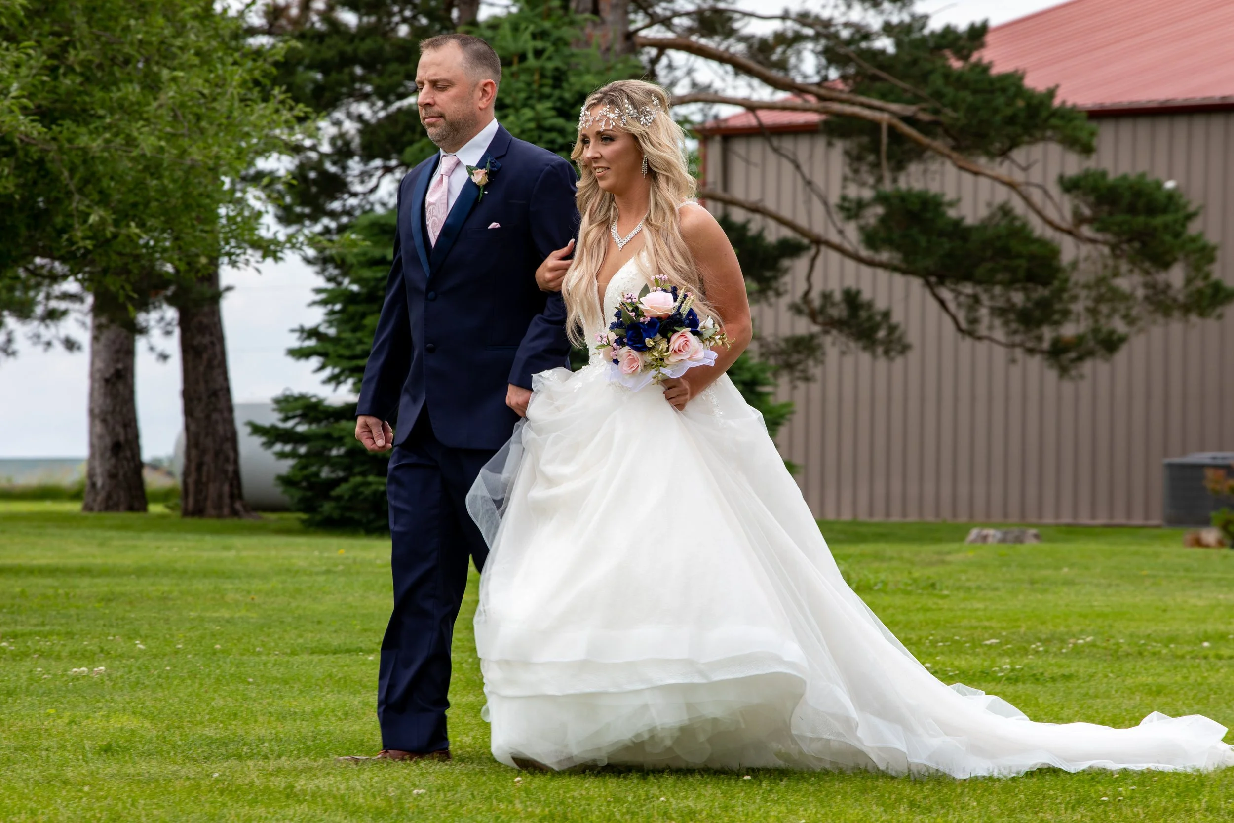 Norwalk Iowa Wedding Happy Apple Celebrations Father and Bride Photo