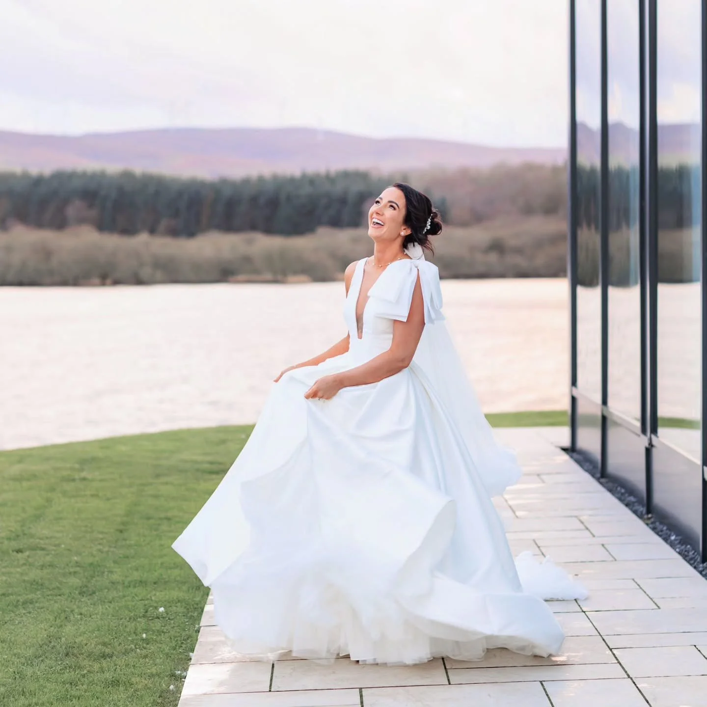 Just Married! Stacey &amp; Scott got married recently at @lochsidehousehotel. The had a massive bridal party of 19...yes 19! We had rain we had gale force wind but we also got an incredible sunset. Stacey was a bit reluctant to venture out into the e