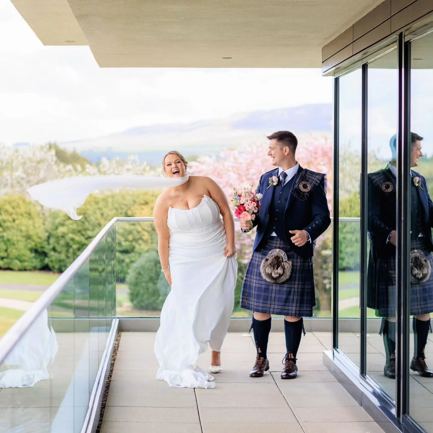 JUST MARRIED! Mr &amp; Mrs Lambie at @lochsidehousehotel 
Film @pieceoftimeweddingfilms 
Celebrant @humanist_wilson_butler 
#lochsidewedding
