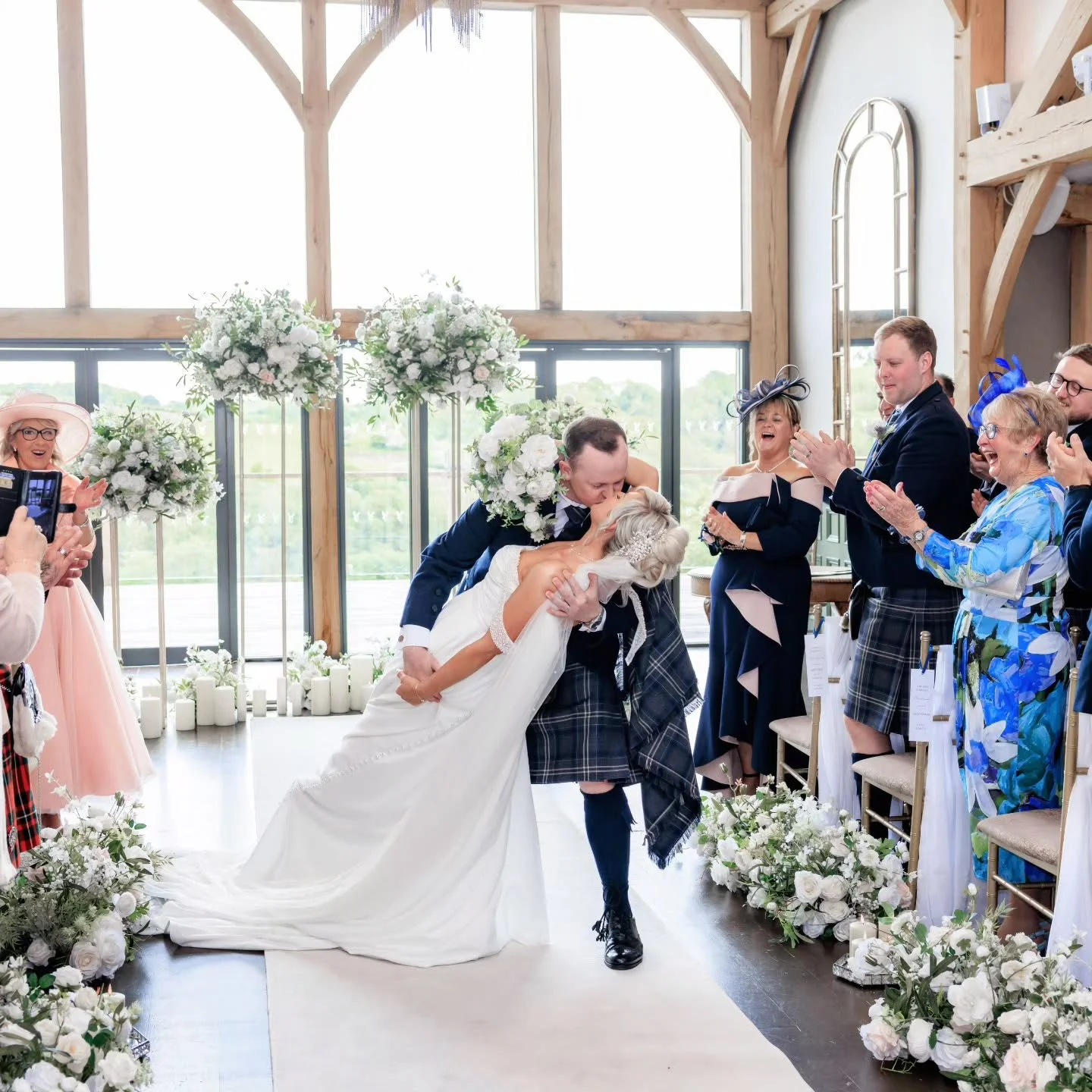 Still smiling after yesterday with Chloe &amp; Ross at Enterkine House.
Pure joy, the sweetest ring‑bearing pup, incredible music, and a bride who lit up every moment.
Make up @katiemalinhairandmakeup 
Content @somethingnew_content 
Celebrant @george