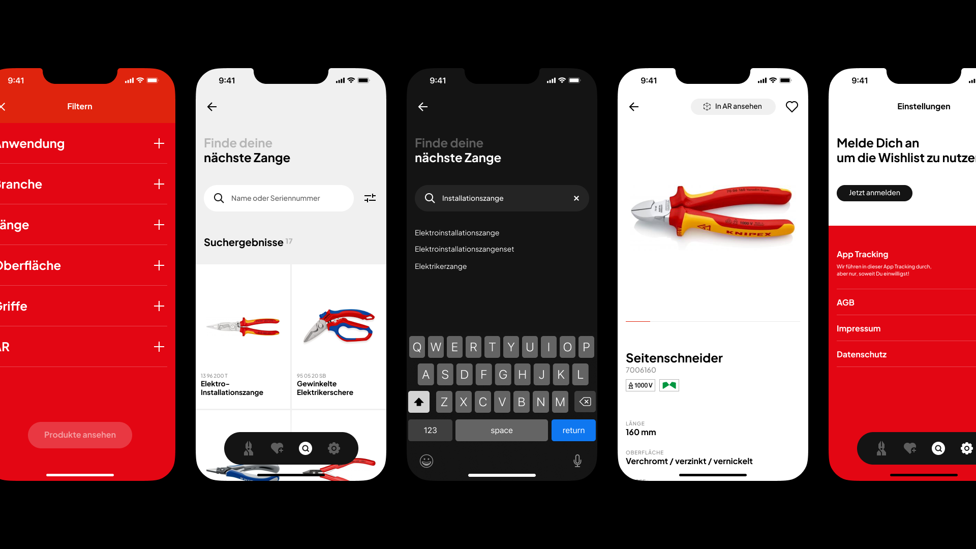 Virtual Toolbox and Product Finder – KNIPEX App