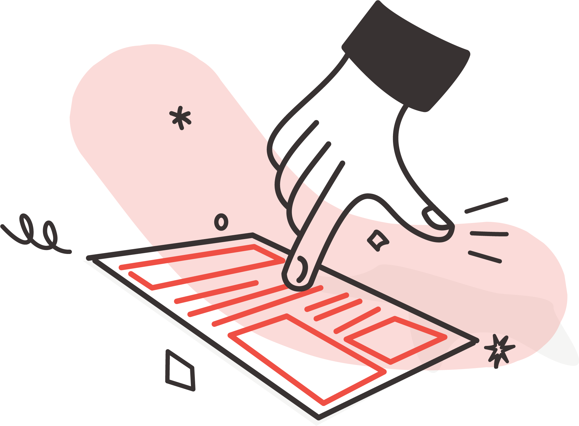 Illustration pour la conception de support de communication print