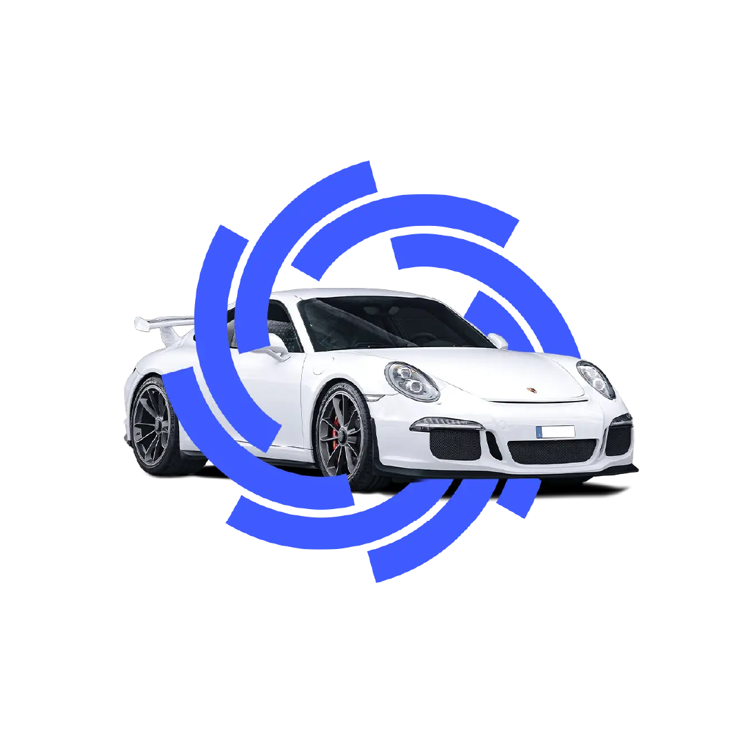 Voiture sportive illustrant les applications des systèmes de transmission dans l’industrie automobile