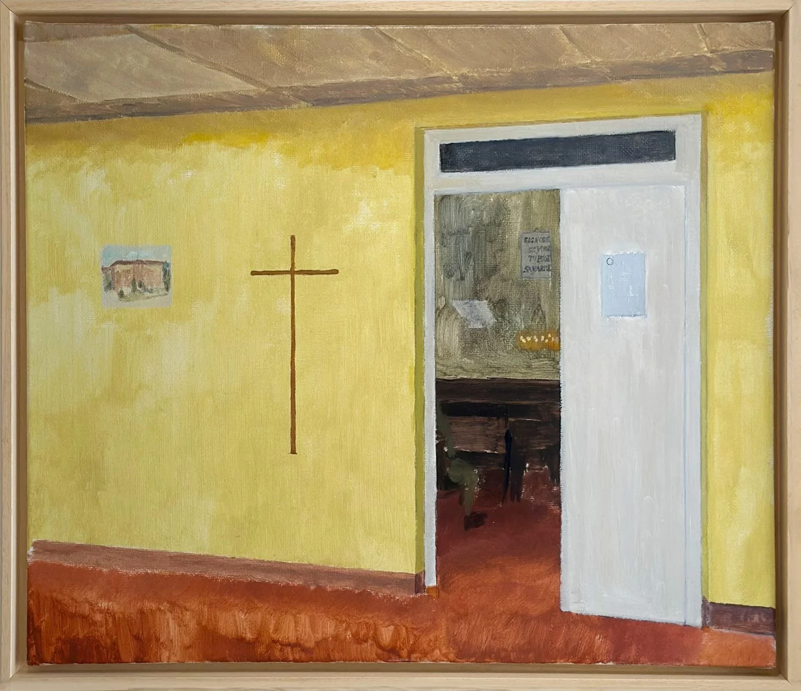 Cappella Ospedaliera a Campo di Marte Lucchese, 2023, Oil on jute, 70 x 60 cm