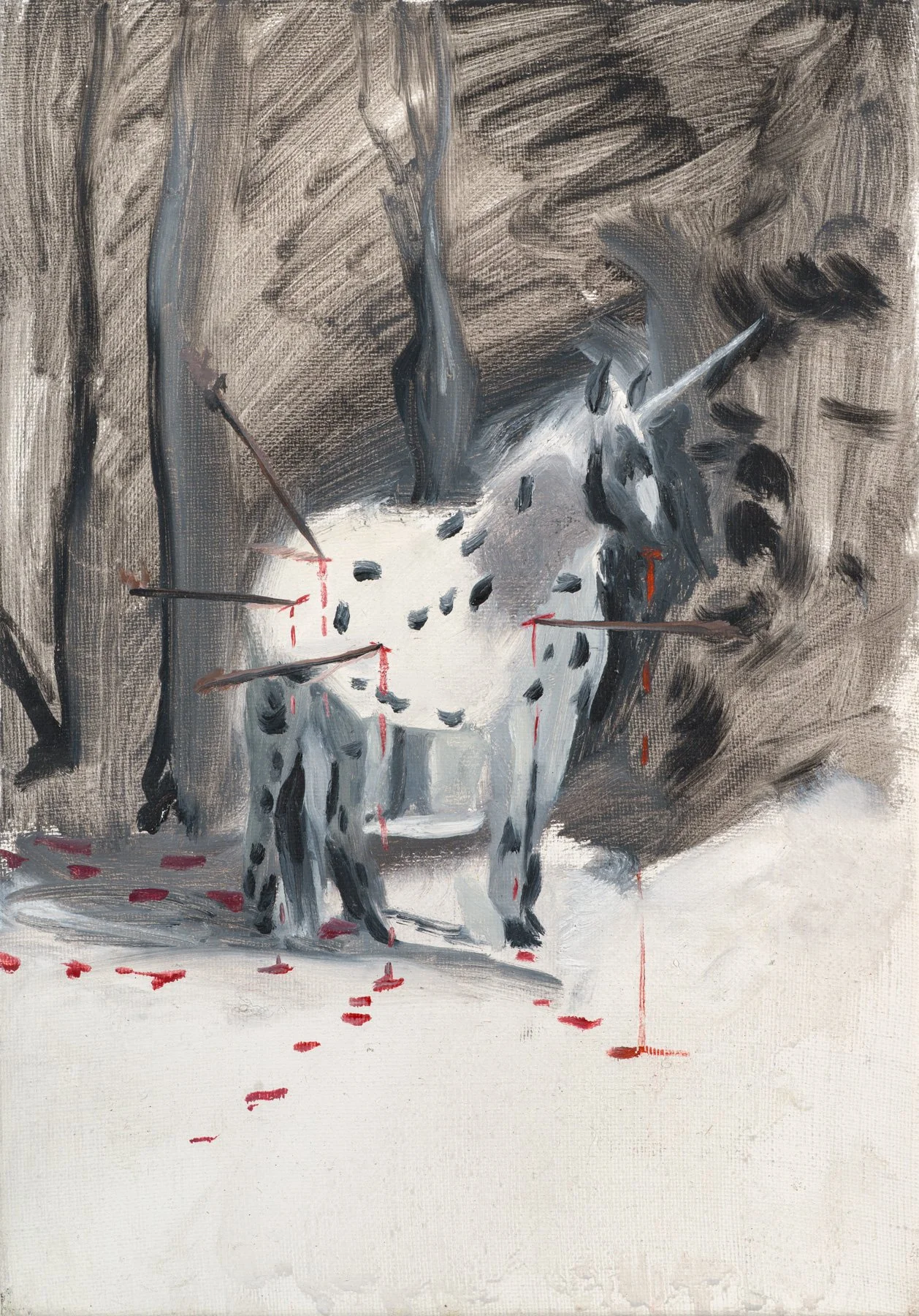 St Sebastian, 2025, Oil on linen, 30x21 cm