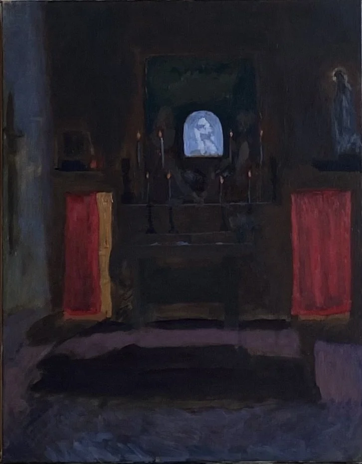 Altare alla Chiesa di Buchignano, 2022, Oil on linen, 50x40 cm