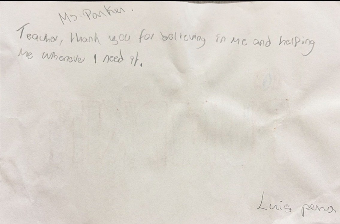 "...thank you for believing in me and helping me whenever I need it" -Luis (2025)