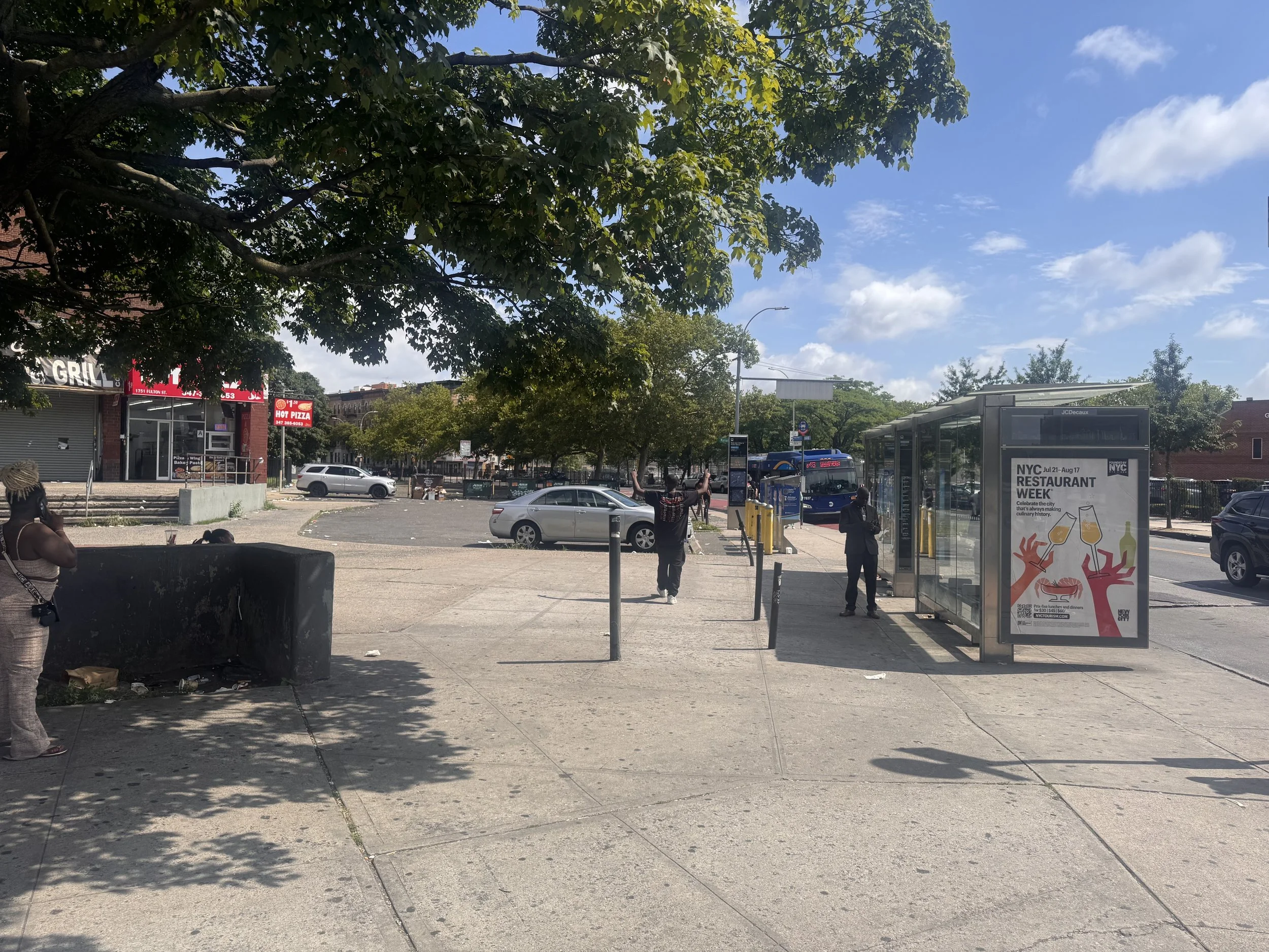 Plaza near Utica Avenue A Train 2021.jpg