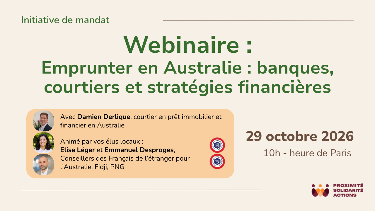 Webinaire - Emprunter en Australie : banques, courtiers et stratégies financières