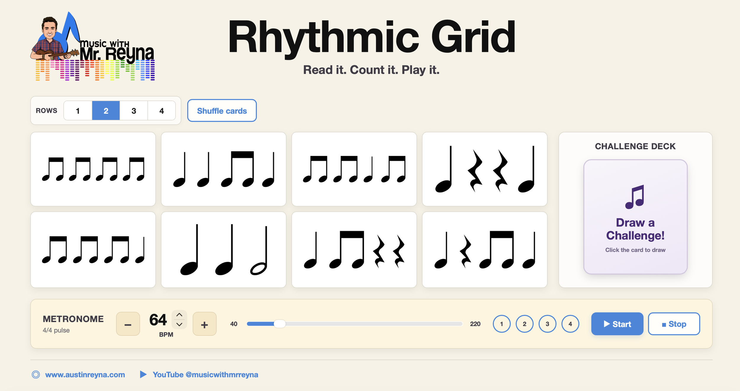 Rhythmic Grid Interactive App
