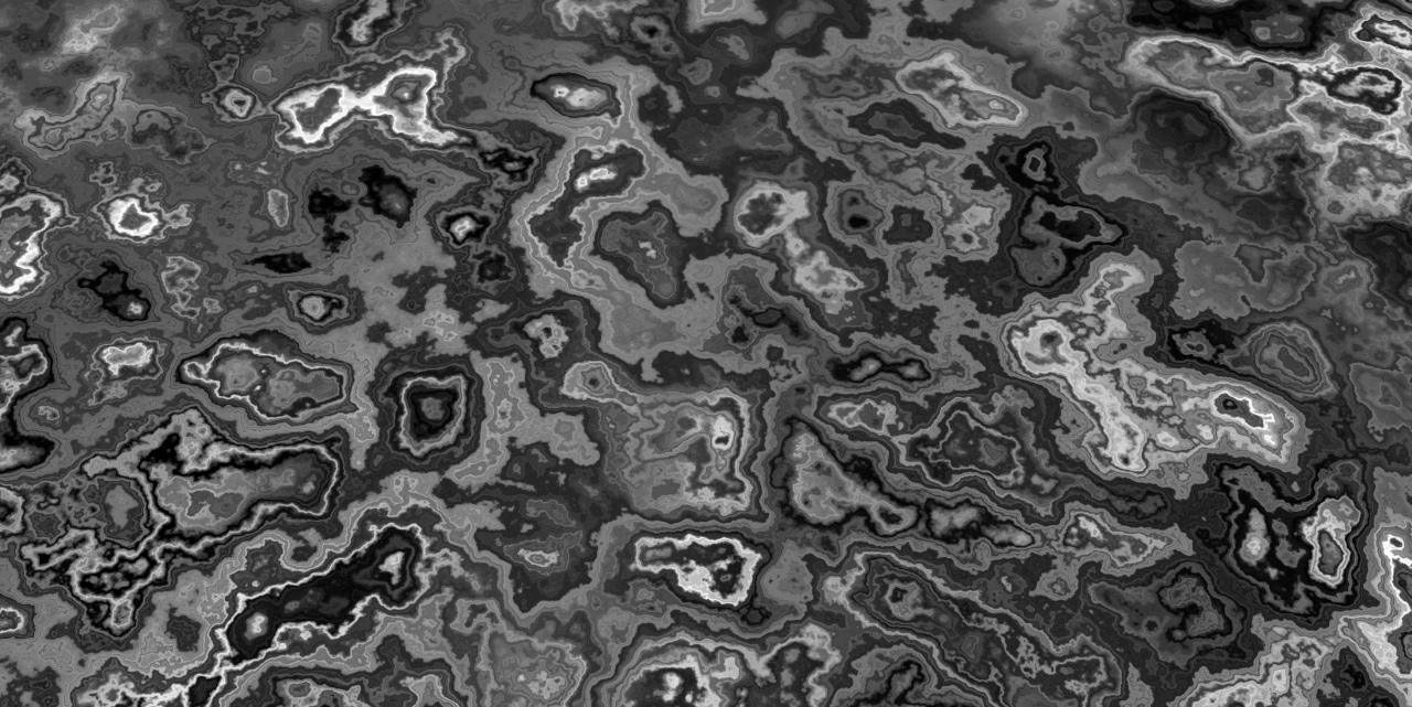 fBm noise pattern generated using coordinates warped with the fBm pattern on the left