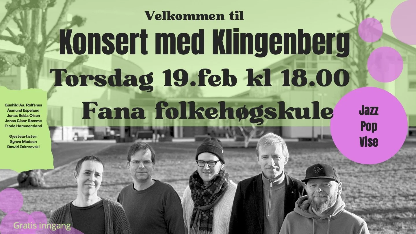 Jazz/pop/vise konsert med Klingenberg