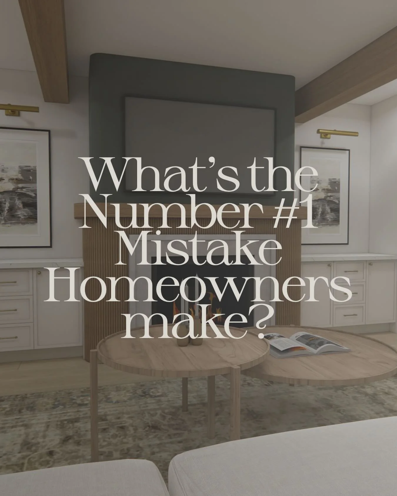 The #1 mistake homeowners make before hiring a designer?

Starting to shop before the plan is done.

It feels productive &mdash; but without a confirmed layout and finish palette, you end up returning half of what you buy. Or worse, you fall in love 