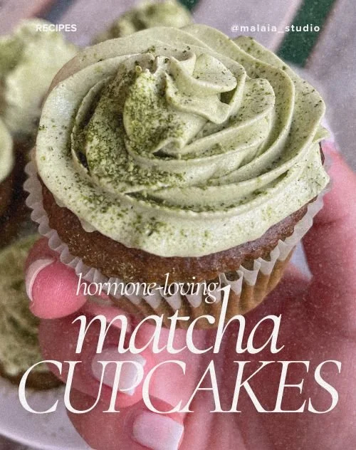 Hormone-Loving Matcha Cupcakes