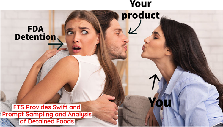 A woman and a man face each other with a woman showing surprise and concern, while the man appears indifferent. There is another woman leaning in with her lips pursed, labeled as 'Your product'. The woman with the surprised expression is labeled 'You