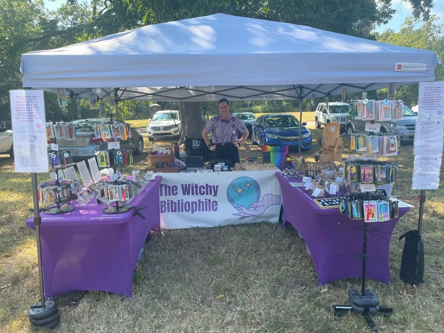 All set up at Miami NEOK Pride at Riverview Park for the day! I&rsquo;ll be here until 6pm ✨ 🏳️&zwj;⚧️ 🏳️&zwj;🌈