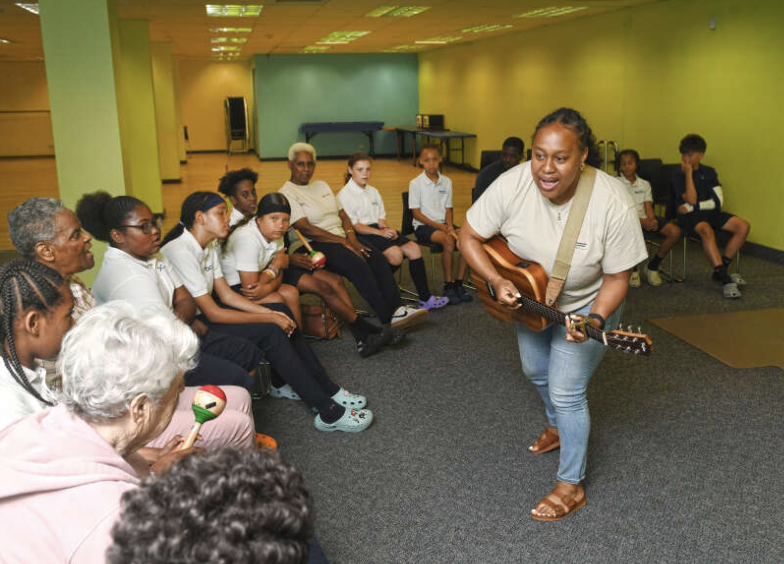 "Generations join in song for music therapy initiative"