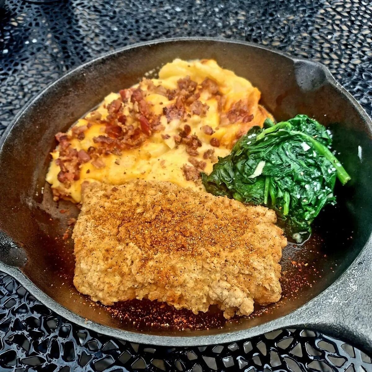 Swing by for Wednesday dinner!! (4-10p) 5402082855

Drink of the day- 
&bull;Spiced Carribean mule

Features-
&bull;Old bay Fried cod skillet w/ loaded au gratin potatoes &amp; saut&eacute;ed spinach. $18

Soup- 
&bull;Sausage, white bean, &amp; okra