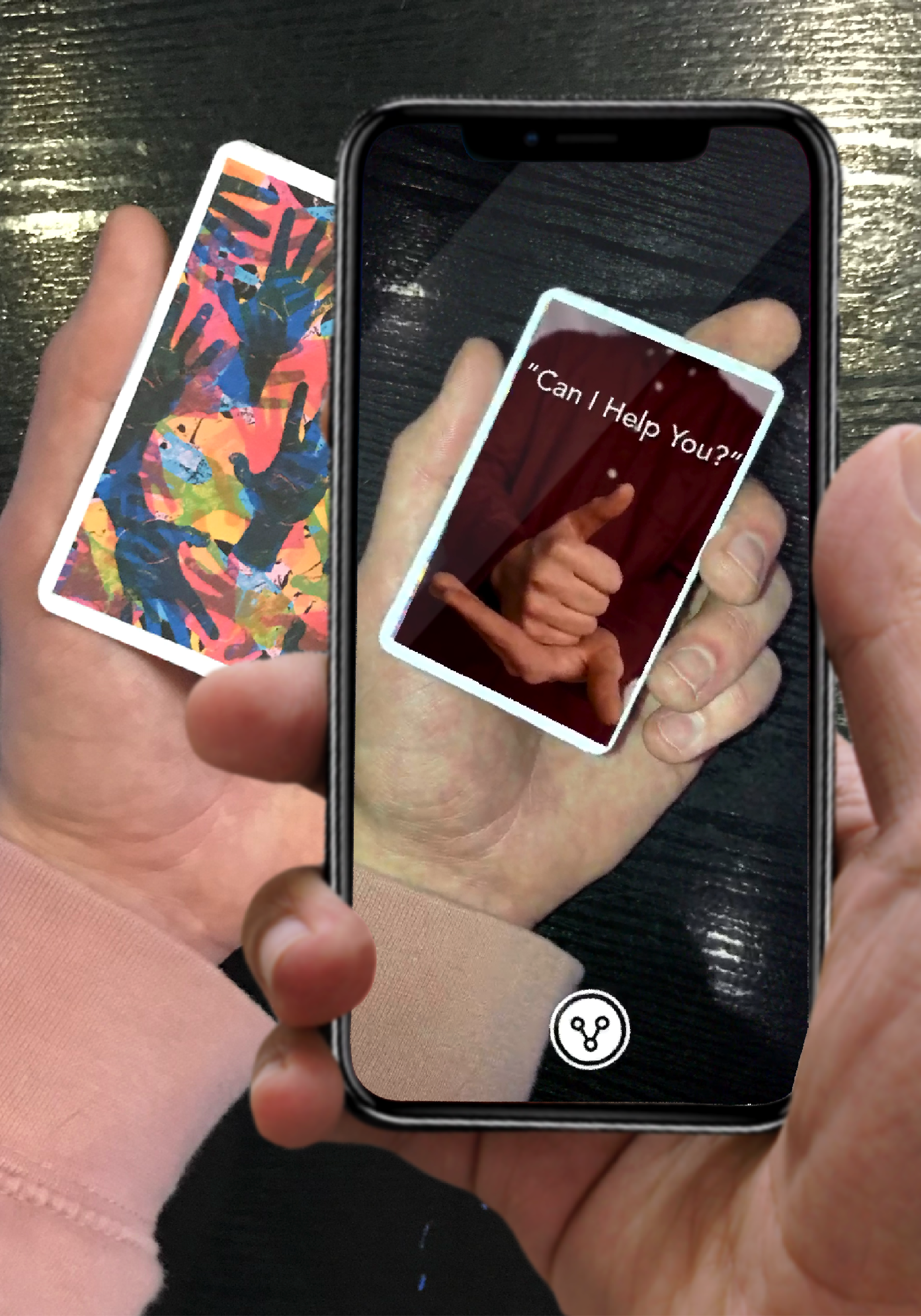 A quick snapshot of the augmented reality in action!