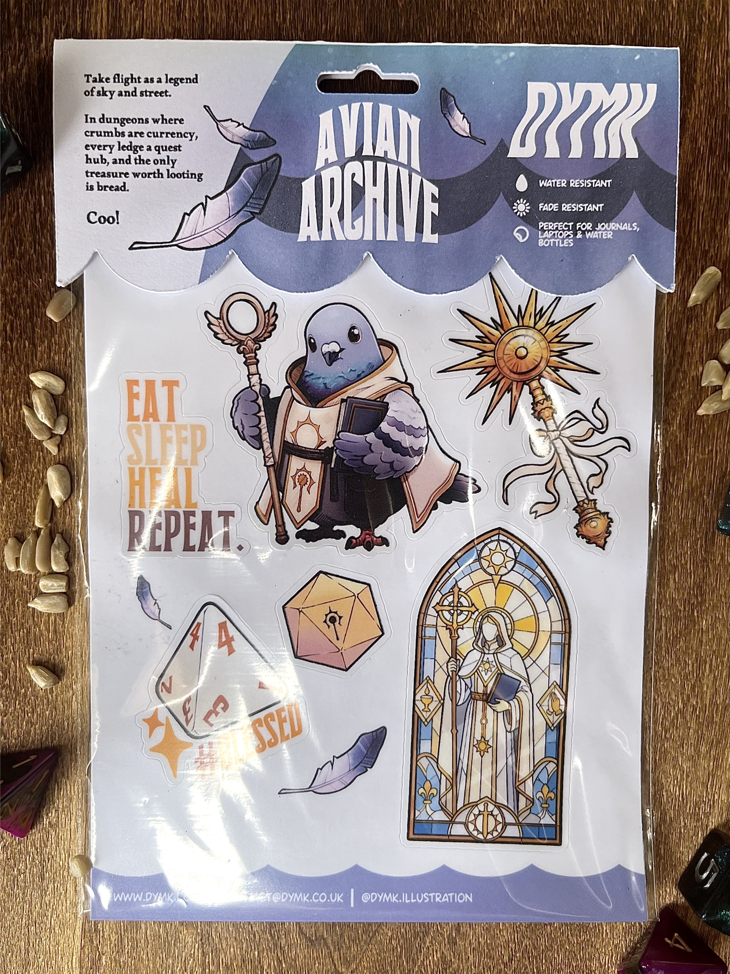 Cleric Pigeon Sticker Pack