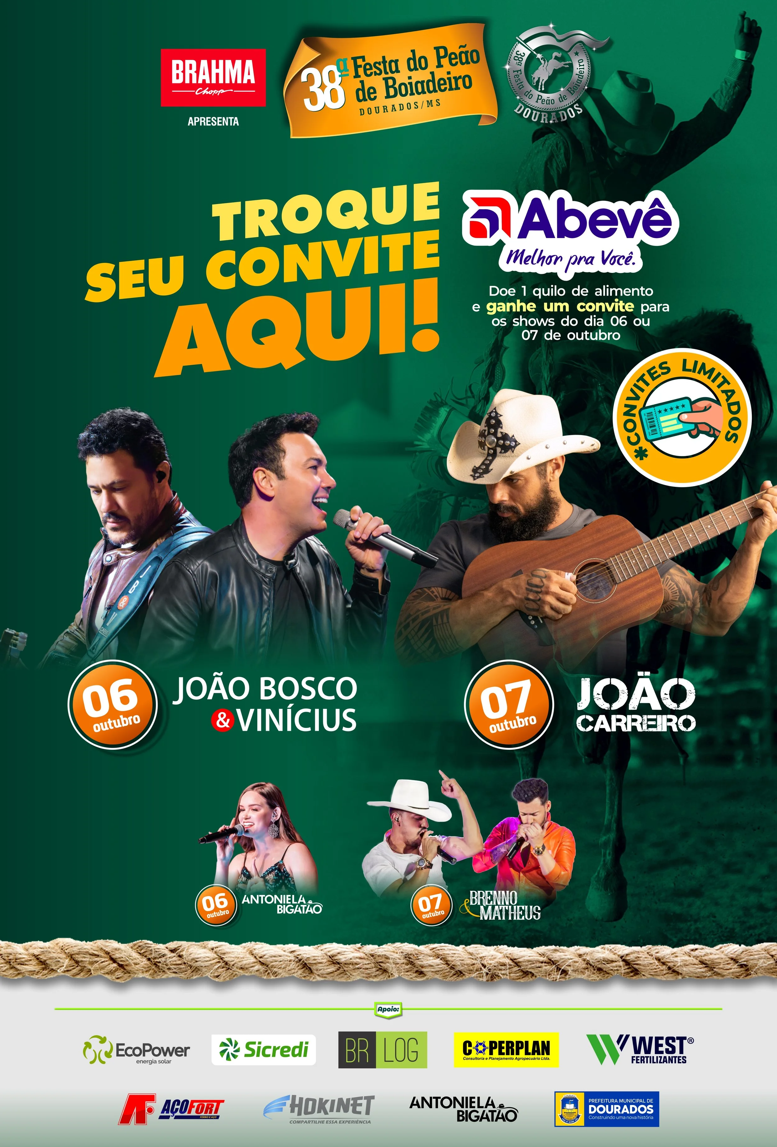 Rodeio de Dourados tem entradas francas nos dias 6 e 7 de outubro