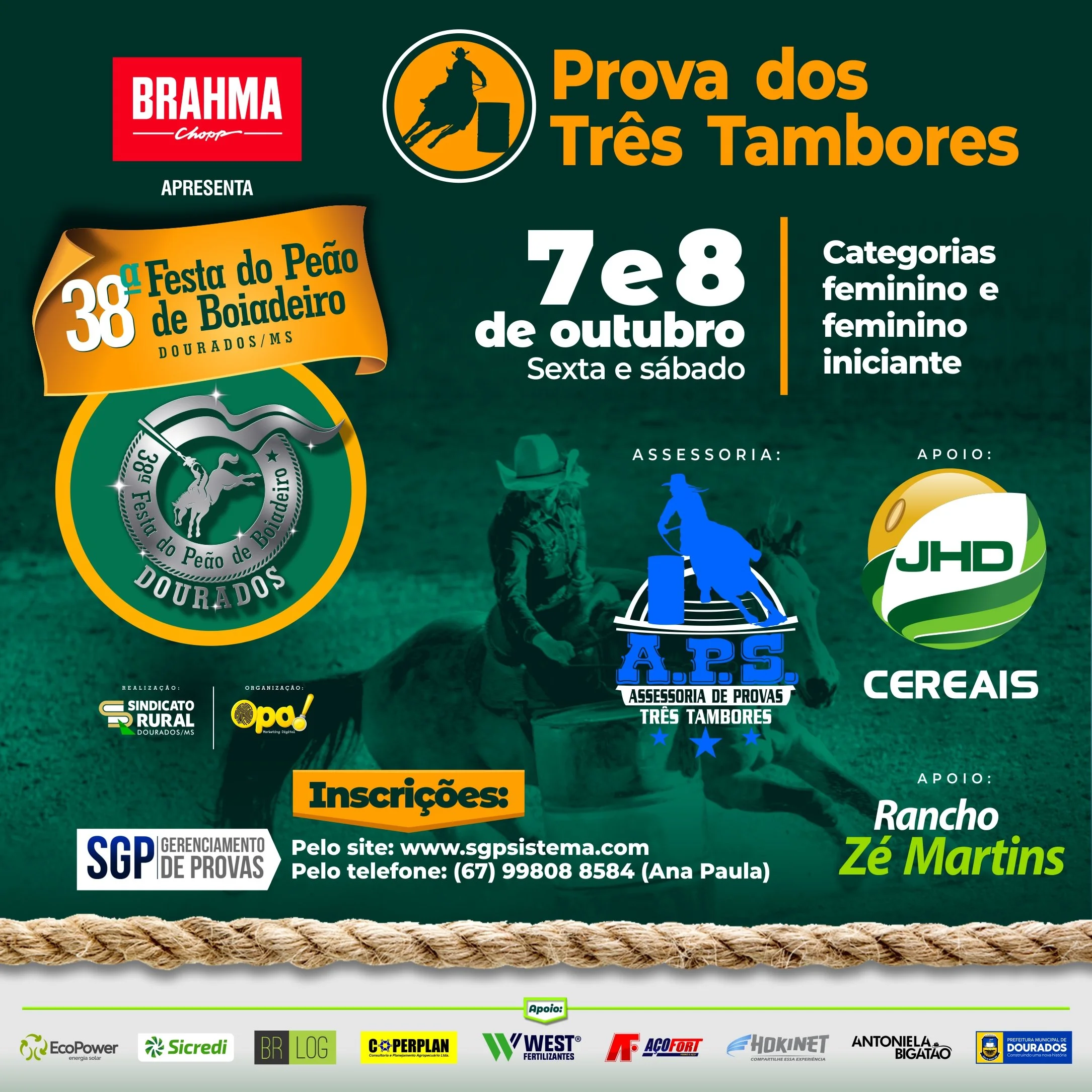 Confira a programação de provas da 38ª Festa do Peão de Boiadeiro de Dourados