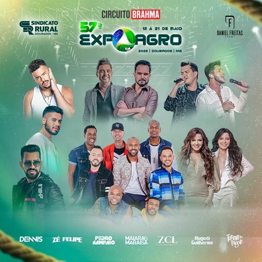 Expoagro define as principais atrações de shows em Dourados