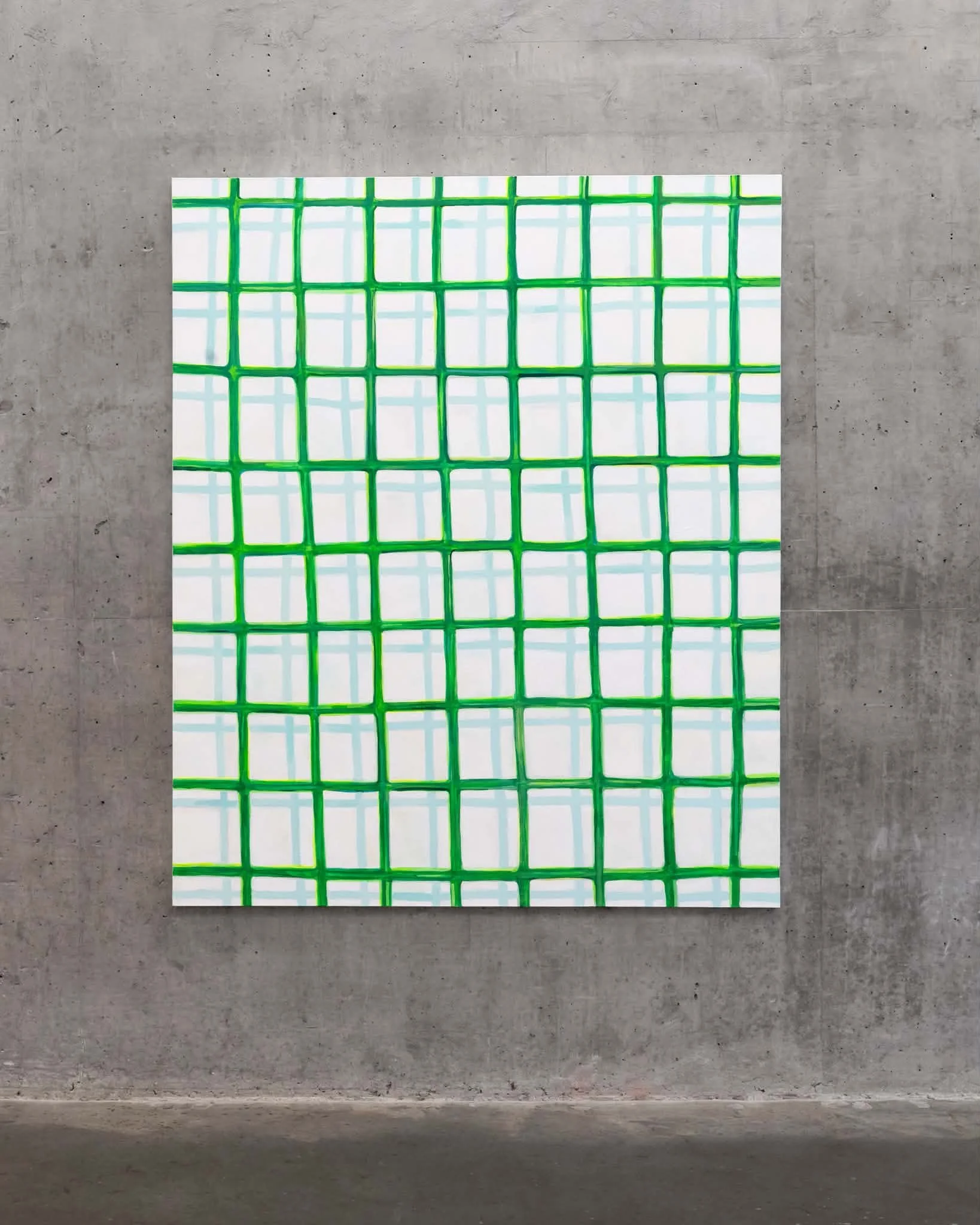 (Green) GRID  2020-2026  acrylic + Flashe 
 60" x 72"