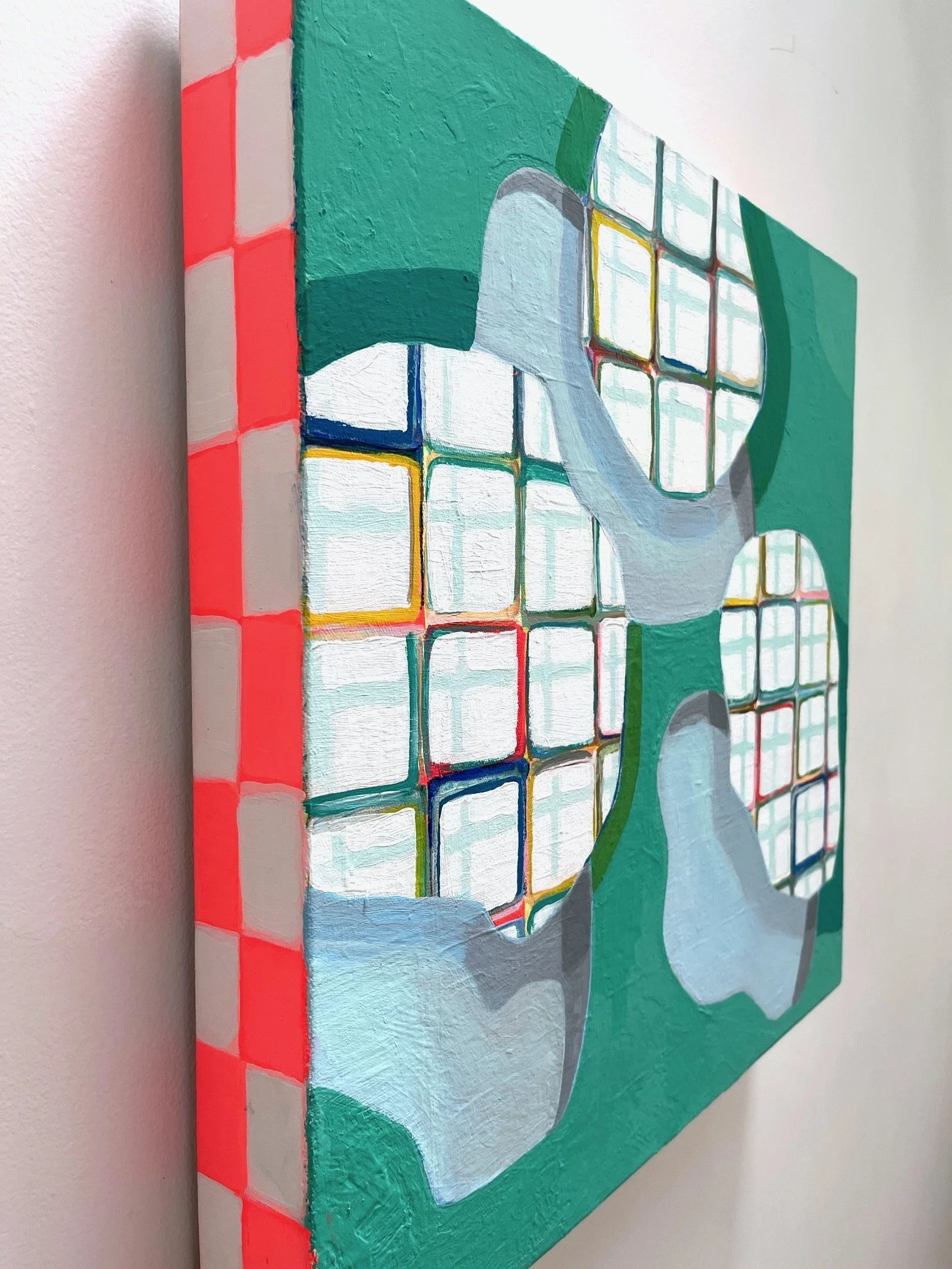 ON THE GREEN  2026   acrylic + Flashe  20" x 20" x 2"