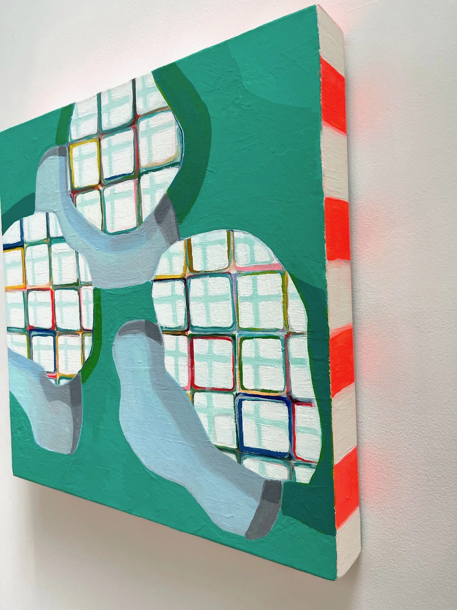 ON THE GREEN  2026   acrylic + Flashe  20" x 20" x 2"