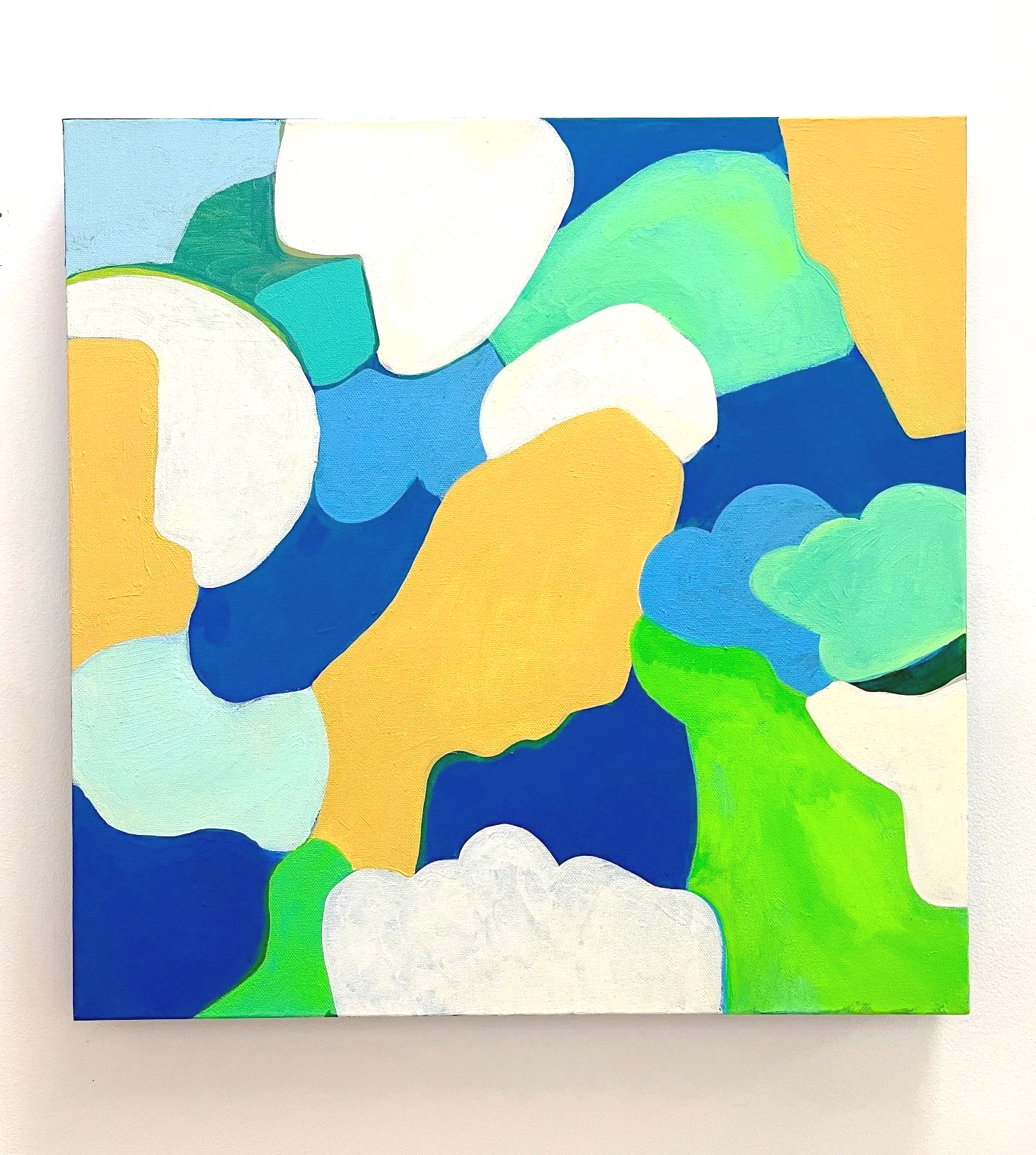 Marshmallows + Moonbeams  2026 acrylic + Flash  20" x 20"