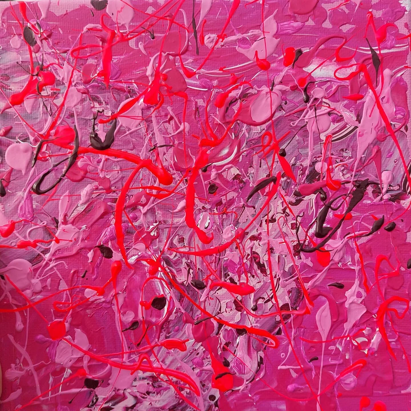 SOLD. Children's Party III. Slowly learning to like pink. As one good friend told me when I said I was expecting a daughter and didn't want pink all over my house...'just accept it.'
.
.
.
#luutchstudio #pink #colourfulart #createeveryday #createdont