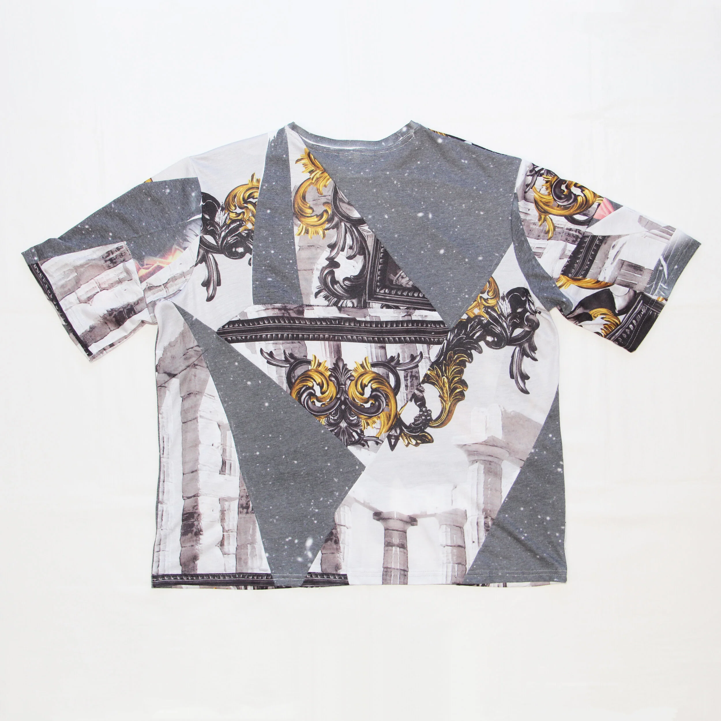 Baroque roman mythology repurposed t shirt, made using ethical, upcycled and entirely sustainable practises deadstock vintage. Luxury high-end streetwear, made to order ready to wear menswear