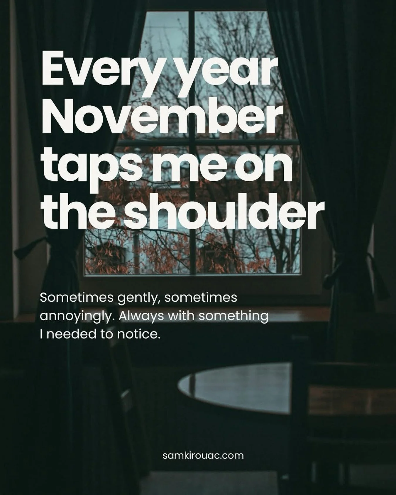 Every year, November taps me on the shoulder like &ldquo;hey&hellip; you ready to look at this yet?&rdquo; And honestly, half the time I&rsquo;m not. I&rsquo;m tired. I&rsquo;m busy. I&rsquo;m human. But this season makes things clearer. The distract