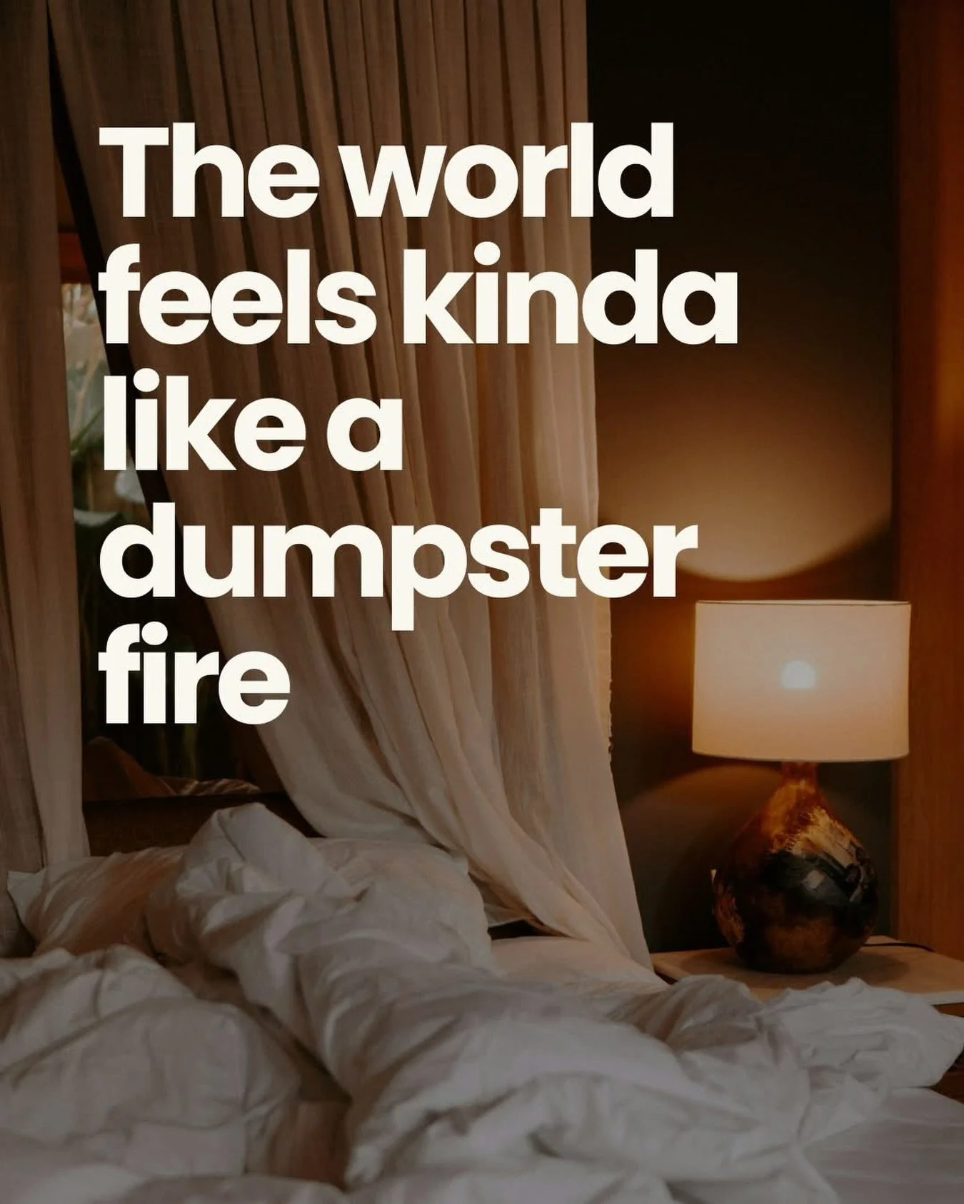I don&rsquo;t want to pretend it&rsquo;s fine. It isn&rsquo;t.

There is so much happening in the world right now. It feels loud and tense and constant. And when everything feels urgent, your body stays slightly on guard.

I&rsquo;ve noticed I can go