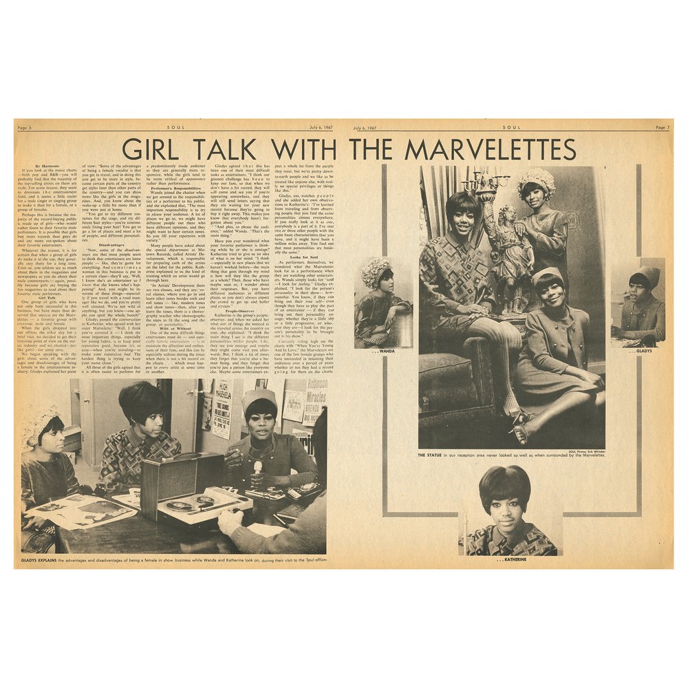 The Marvelettes SOUL Newspaper Article Art Print