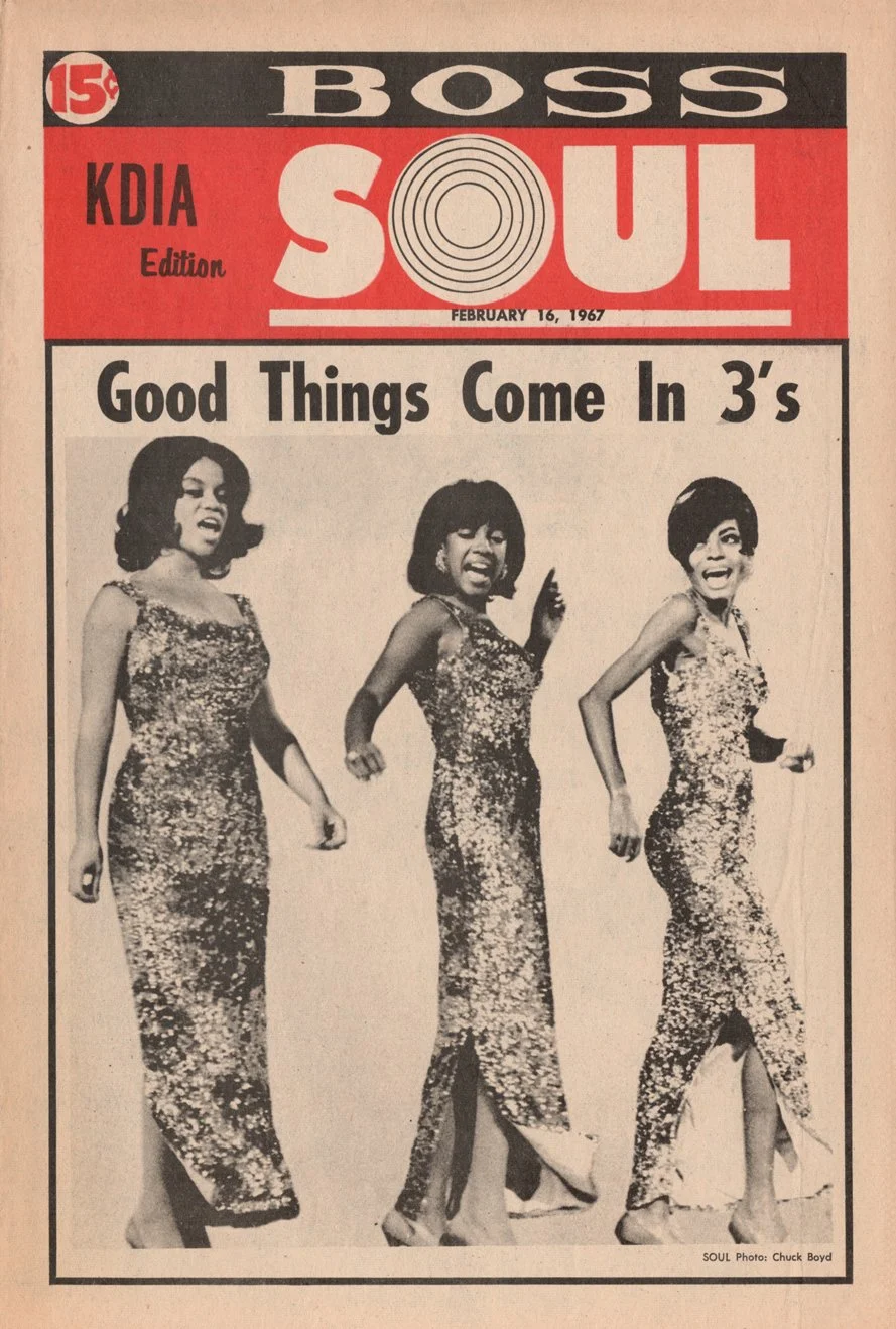 SOUL Newspaper issue #30 featuring the supremes. Photo by Chuck Boyd