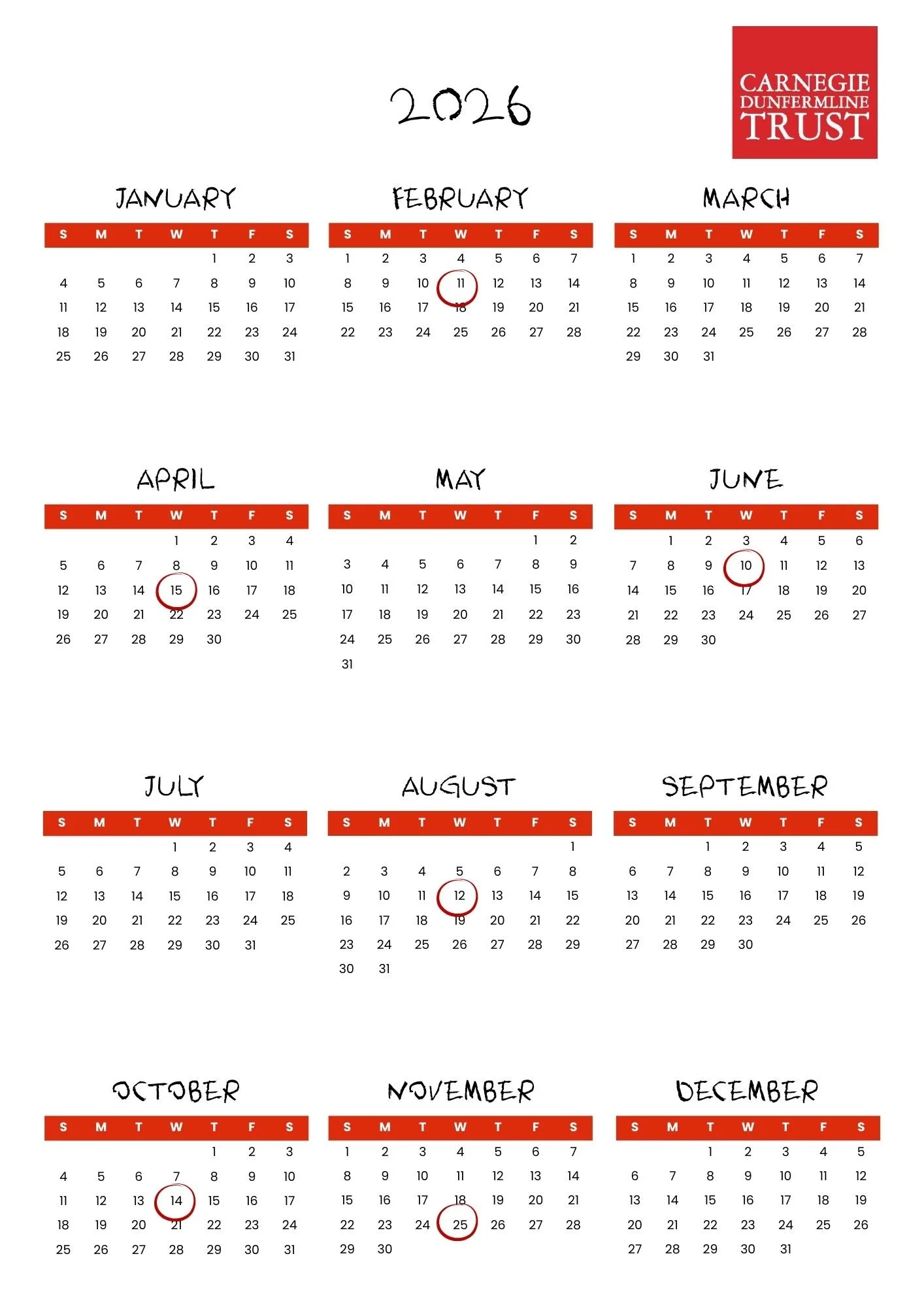 Carnegie Dunfermline Trust – Application Deadlines for 2026