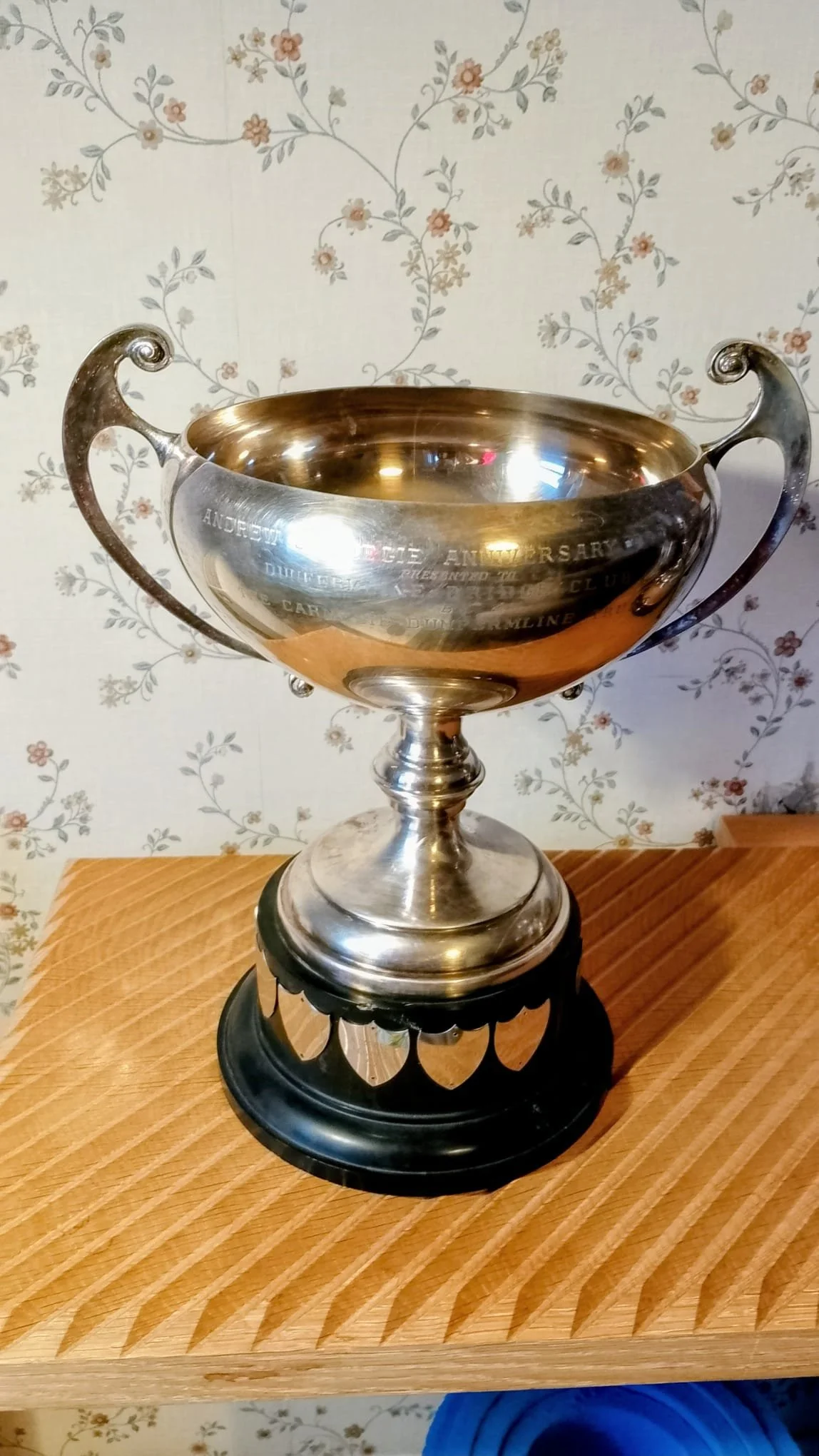 Dunfermline Bridge Club - New Trophy for the Andrew Carnegie Cup