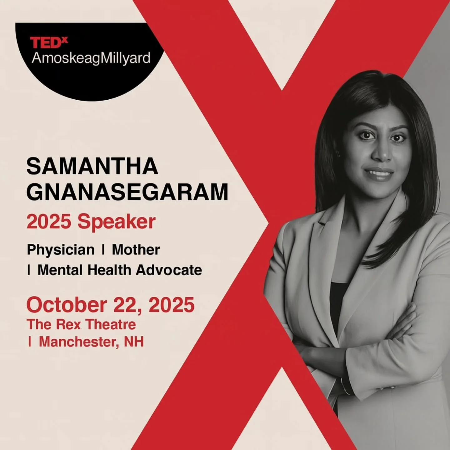 π§ β¨ Dr. Samantha Gnanasegaram, MD, FAPA, brings science and empathy to the TEDxAmoskeagMillyard stage.
Named one of NH’s 40 Under 40, she’s BUILDing a more thoughtful, fearless conversation around mental health.
π² Visit our website to