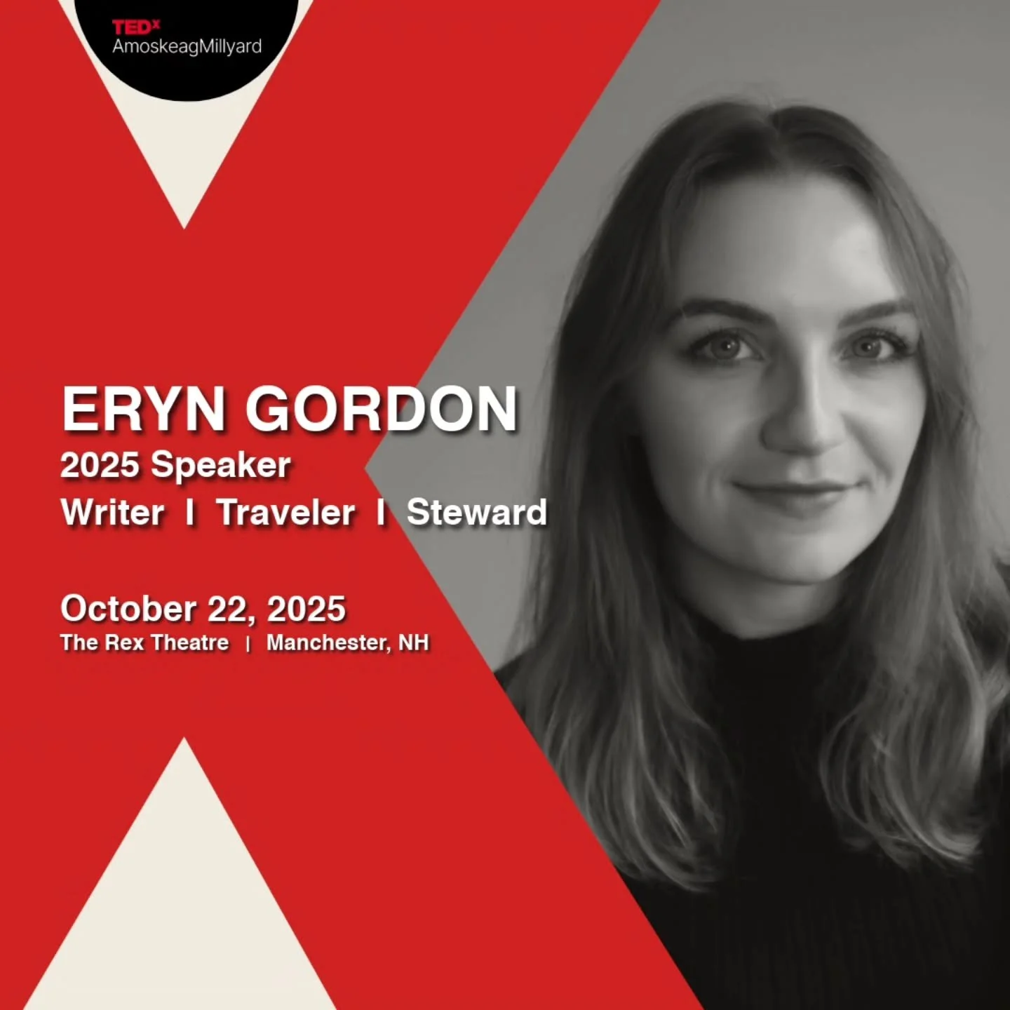 From flower fields to foreign cities, Eryn Gordon is BUILDing a life (and a talk) filled with curiosity and connection. πβοΈ
As a travel journalist and founder of Earth To Editorial, she brings a global perspective to the TEDxAmoskeagMillyard stage.