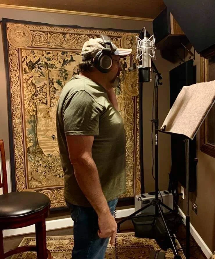 Joes singing his part in Brent Ronen's studio.