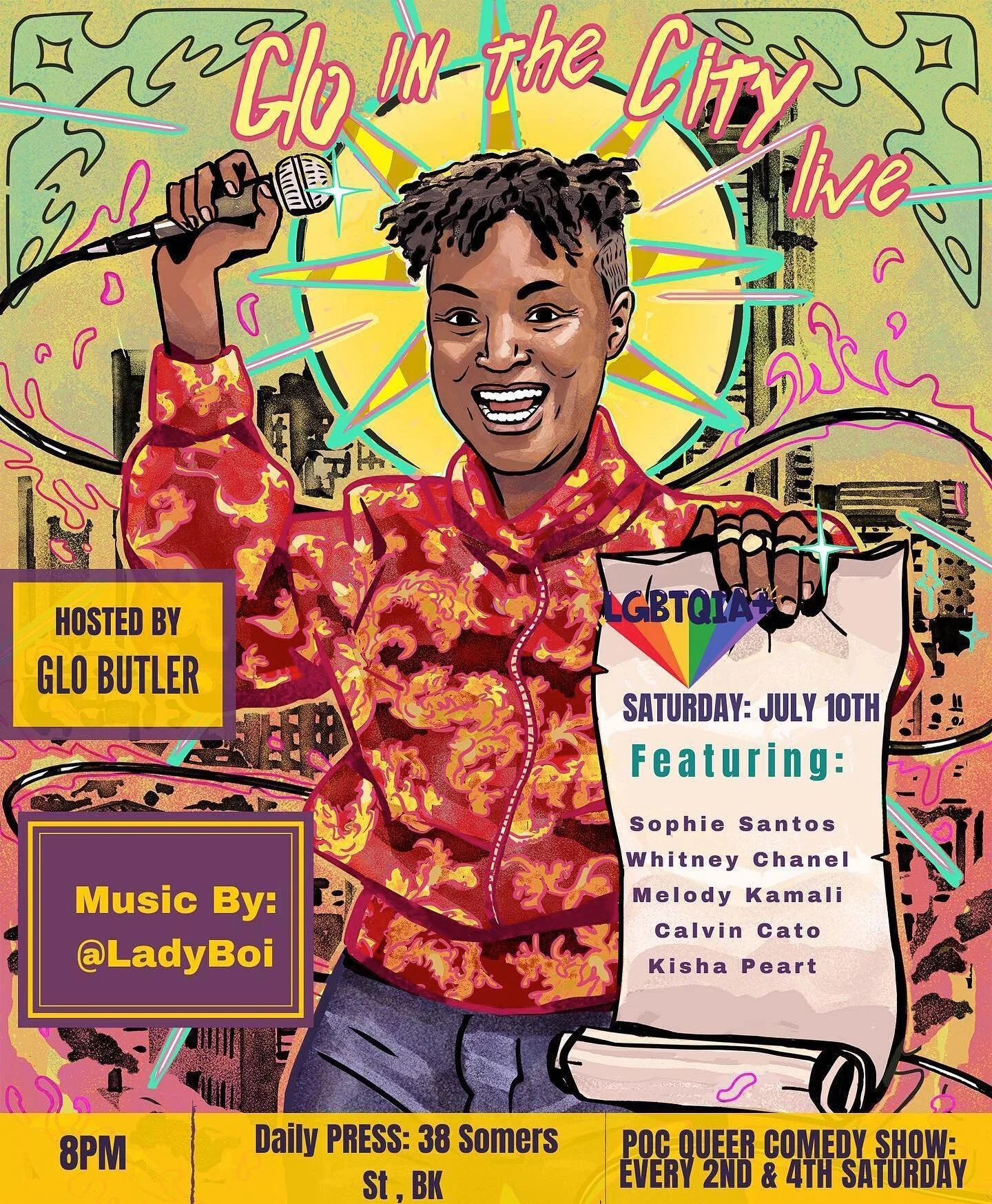 Next Show! Excited to be joining @glo_inthecity this Saturday at 8pm. Come for some laughs! 🎤
.
.
#standup #comedy #comic #femalecomic #glointhecity #newyork #brooklyn #funnywomen #balckgirlmagic #summer